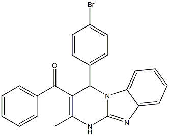 [4-(4-bromophenyl)-2-methyl-1,4-dihydropyrimido[1,2-a]benzimidazol-3-yl]-phenylmethanone Struktur