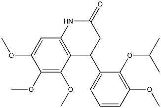 5,6,7-trimethoxy-4-(3-methoxy-2-propan-2-yloxyphenyl)-3,4-dihydro-1H-quinolin-2-one Struktur