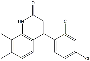 4-(2,4-dichlorophenyl)-7,8-dimethyl-3,4-dihydro-1H-quinolin-2-one Struktur