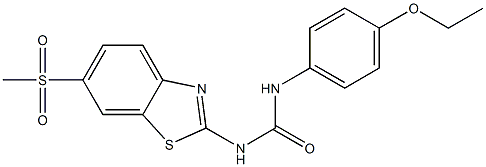 1-(4-ethoxyphenyl)-3-(6-methylsulfonyl-1,3-benzothiazol-2-yl)urea Struktur