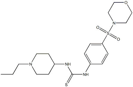 1-(4-morpholin-4-ylsulfonylphenyl)-3-(1-propylpiperidin-4-yl)thiourea Struktur