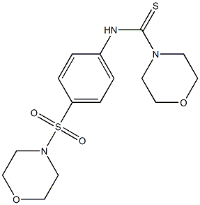 N-(4-morpholin-4-ylsulfonylphenyl)morpholine-4-carbothioamide Struktur