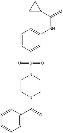 N-[3-(4-benzoylpiperazin-1-yl)sulfonylphenyl]cyclopropanecarboxamide Struktur