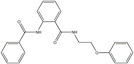 2-benzamido-N-(2-phenoxyethyl)benzamide Struktur