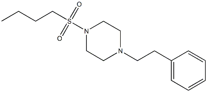 1-butylsulfonyl-4-(2-phenylethyl)piperazine Struktur