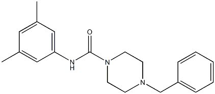 4-benzyl-N-(3,5-dimethylphenyl)piperazine-1-carboxamide Struktur