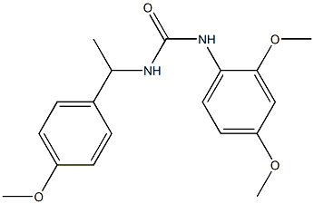 1-(2,4-dimethoxyphenyl)-3-[1-(4-methoxyphenyl)ethyl]urea Struktur