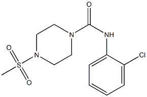 N-(2-chlorophenyl)-4-methylsulfonylpiperazine-1-carboxamide Struktur