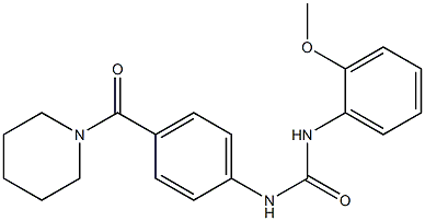 1-(2-methoxyphenyl)-3-[4-(piperidine-1-carbonyl)phenyl]urea Struktur