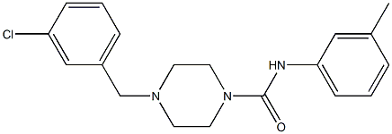 4-[(3-chlorophenyl)methyl]-N-(3-methylphenyl)piperazine-1-carboxamide Struktur