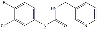 1-(3-chloro-4-fluorophenyl)-3-(pyridin-3-ylmethyl)urea Struktur