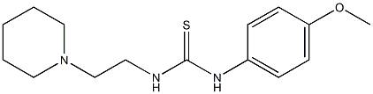 1-(4-methoxyphenyl)-3-(2-piperidin-1-ylethyl)thiourea Struktur