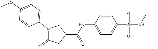 N-[4-(ethylsulfamoyl)phenyl]-1-(4-methoxyphenyl)-5-oxopyrrolidine-3-carboxamide Struktur