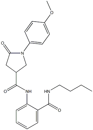 N-[2-(butylcarbamoyl)phenyl]-1-(4-methoxyphenyl)-5-oxopyrrolidine-3-carboxamide Struktur