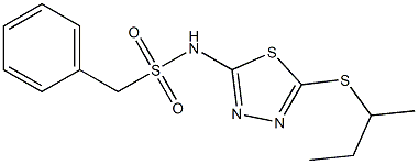 N-(5-butan-2-ylsulfanyl-1,3,4-thiadiazol-2-yl)-1-phenylmethanesulfonamide Struktur