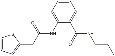 N-propyl-2-[(2-thiophen-2-ylacetyl)amino]benzamide Struktur