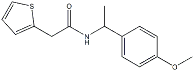 N-[1-(4-methoxyphenyl)ethyl]-2-thiophen-2-ylacetamide Struktur