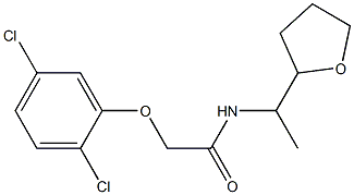 2-(2,5-dichlorophenoxy)-N-[1-(oxolan-2-yl)ethyl]acetamide Struktur