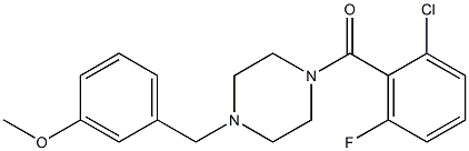 (2-chloro-6-fluorophenyl)-[4-[(3-methoxyphenyl)methyl]piperazin-1-yl]methanone Struktur