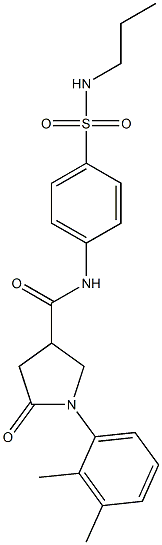 1-(2,3-dimethylphenyl)-5-oxo-N-[4-(propylsulfamoyl)phenyl]pyrrolidine-3-carboxamide Struktur