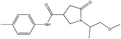 1-(1-methoxypropan-2-yl)-N-(4-methylphenyl)-5-oxopyrrolidine-3-carboxamide Struktur