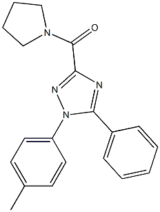 [1-(4-methylphenyl)-5-phenyl-1,2,4-triazol-3-yl]-pyrrolidin-1-ylmethanone Struktur