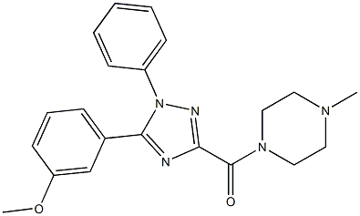 [5-(3-methoxyphenyl)-1-phenyl-1,2,4-triazol-3-yl]-(4-methylpiperazin-1-yl)methanone Struktur