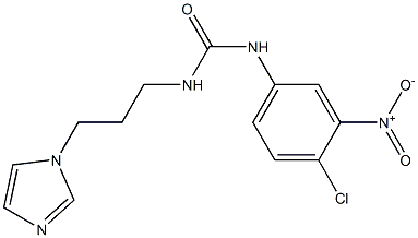 1-(4-chloro-3-nitrophenyl)-3-(3-imidazol-1-ylpropyl)urea Struktur