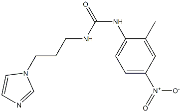 1-(3-imidazol-1-ylpropyl)-3-(2-methyl-4-nitrophenyl)urea Struktur