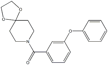 1,4-dioxa-8-azaspiro[4.5]decan-8-yl-(3-phenoxyphenyl)methanone Struktur