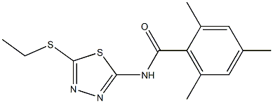 N-(5-ethylsulfanyl-1,3,4-thiadiazol-2-yl)-2,4,6-trimethylbenzamide Struktur