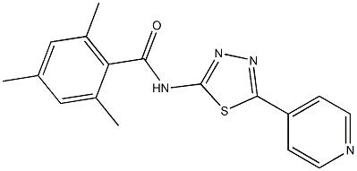 2,4,6-trimethyl-N-(5-pyridin-4-yl-1,3,4-thiadiazol-2-yl)benzamide Struktur