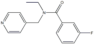 N-ethyl-3-fluoro-N-(pyridin-4-ylmethyl)benzamide Struktur