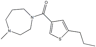 (4-methyl-1,4-diazepan-1-yl)-(5-propylthiophen-3-yl)methanone Struktur