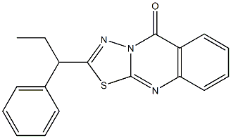 2-(1-phenylpropyl)-[1,3,4]thiadiazolo[2,3-b]quinazolin-5-one Struktur