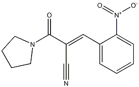 (E)-3-(2-nitrophenyl)-2-(pyrrolidine-1-carbonyl)prop-2-enenitrile Struktur