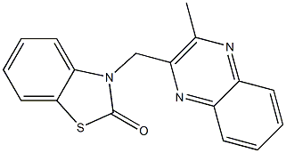 3-[(3-methylquinoxalin-2-yl)methyl]-1,3-benzothiazol-2-one Struktur