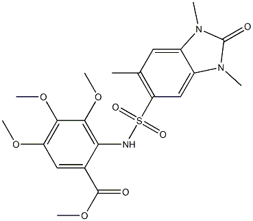 methyl 3,4,5-trimethoxy-2-[(1,3,6-trimethyl-2-oxobenzimidazol-5-yl)sulfonylamino]benzoate Struktur