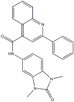 N-(1,3-dimethyl-2-oxobenzimidazol-5-yl)-2-phenylquinoline-4-carboxamide Struktur