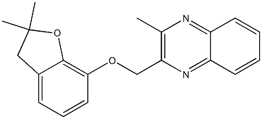 2-[(2,2-dimethyl-3H-1-benzofuran-7-yl)oxymethyl]-3-methylquinoxaline Struktur