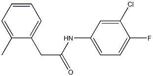 N-(3-chloro-4-fluorophenyl)-2-(2-methylphenyl)acetamide Struktur