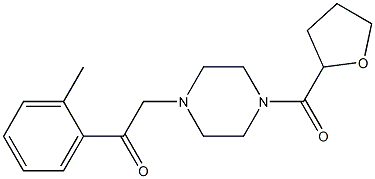 2-(2-methylphenyl)-1-[4-(oxolane-2-carbonyl)piperazin-1-yl]ethanone Struktur