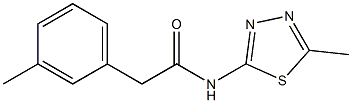 2-(3-methylphenyl)-N-(5-methyl-1,3,4-thiadiazol-2-yl)acetamide Struktur