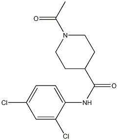 1-acetyl-N-(2,4-dichlorophenyl)piperidine-4-carboxamide Struktur