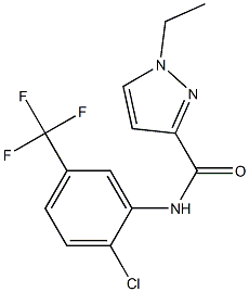 N-[2-chloro-5-(trifluoromethyl)phenyl]-1-ethylpyrazole-3-carboxamide Struktur