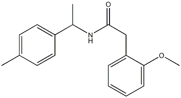 2-(2-methoxyphenyl)-N-[1-(4-methylphenyl)ethyl]acetamide Struktur