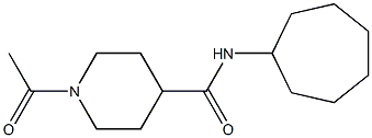 1-acetyl-N-cycloheptylpiperidine-4-carboxamide Struktur