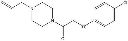 2-(4-chlorophenoxy)-1-(4-prop-2-enylpiperazin-1-yl)ethanone Struktur