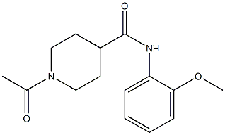 1-acetyl-N-(2-methoxyphenyl)piperidine-4-carboxamide Struktur