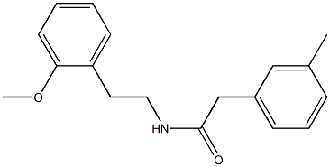 N-[2-(2-methoxyphenyl)ethyl]-2-(3-methylphenyl)acetamide Struktur